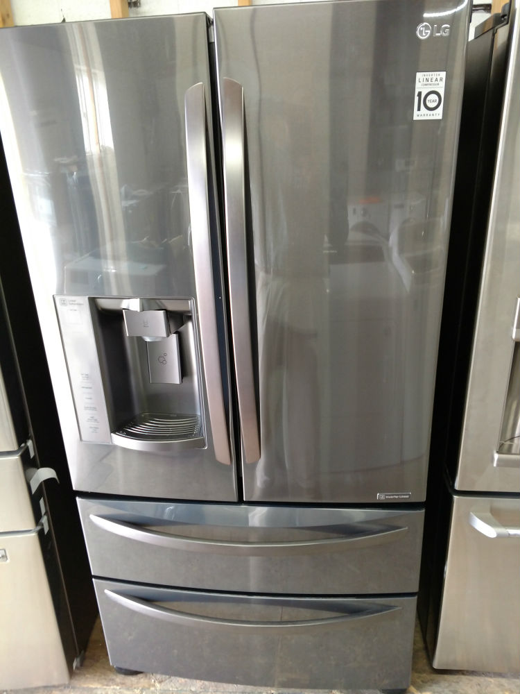 Stainless steel four door refrigerator