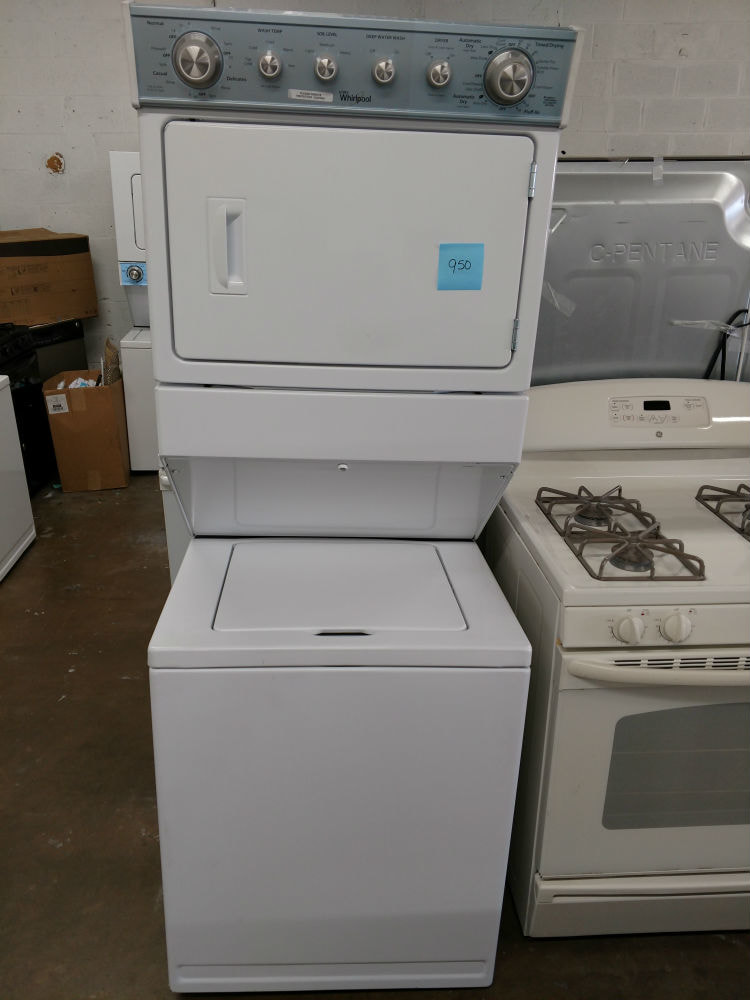 White stackable washer dryer 